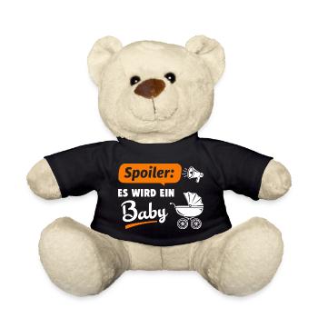 Spoiler: Es wird ein Baby - Teddy - Schwarz - Vorne