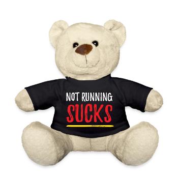 Not Running Sucks - Teddy Bear - black - Front