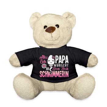 All the best dad wishes you your best swimmer - Teddy Bear - black - Front