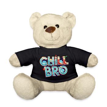 Chill Bro Cocktail Schriftzug - Teddy - Schwarz - Vorne