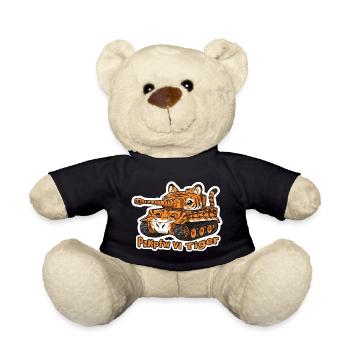 Cute Tiger Tank – Funny PzKpfw VI Tiger Cartoon St - Teddy - Schwarz - Vorne