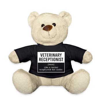 Veterinarian, Secretary, Veterinarian, Receptionist - Teddy Bear - black - Front