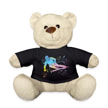Alpine skiing Winter sports Nordic skiing - Teddy Bear - black - Front