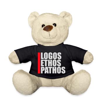 Logos Ethos Pathos Rhétorique Étudiant en Philosophie - Nounours - noir - Devant