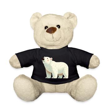 Polar bear - Teddy Bear - black - Front