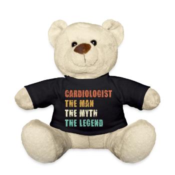 Cardiologist: Man, Myth, Legend - Teddy Bear - black - Front