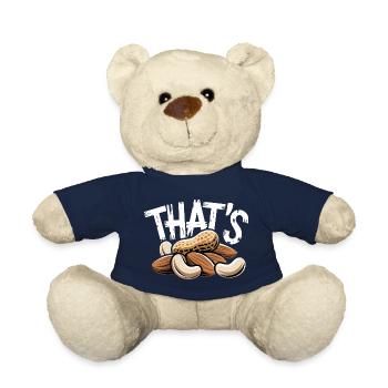 THAT'S Funny Nut Saying with Peanut Almonds - Teddy Bear - french navy - Front