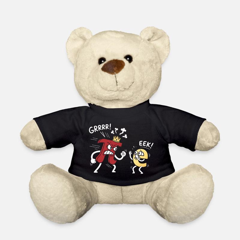Mathematics Constants Pi Threatened e Comic - Teddy Bear - black