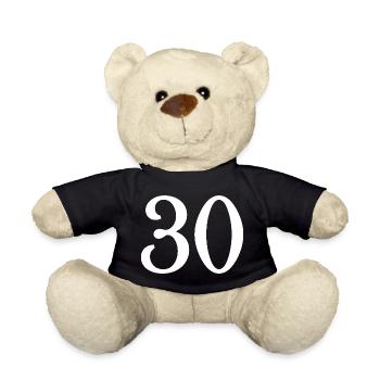30. 30 YEARS. 30th ANNIVERSARY. 30 YEARS ANNIVERSARY. - Teddy Bear - black - Front