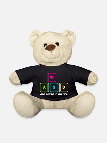 Zocken Computerspieler Zocker Gaming Gamer - Teddy - Schwarz