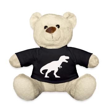 Dino Silhouette Tyrannosaurus Rex - Teddy Bear - black - Front
