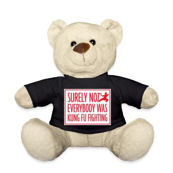Surely Not Everybody Was Kung Fu Fighting Lustig - Teddy Bear - black - Front