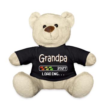 Futur grand-père en 2027 qui embarque son futur grand-père - Nounours - noir - Devant