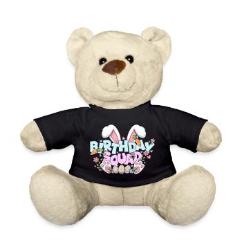 Birthday Squad Happy Easter Sunday Rabbit Bunny - Teddy Bear - black - Front