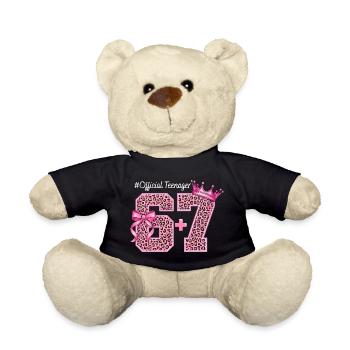 13. Geburtstags-Shirt Lustiges Meme 67 Geburtstag 13 - Teddy - Schwarz - Vorne