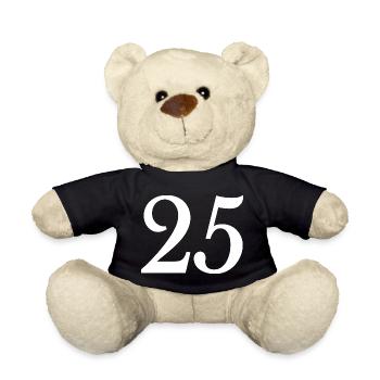 25. 25 YEARS. 25th ANNIVERSARY. 25 YEARS ANNIVERSARY. - Teddy Bear - black - Front