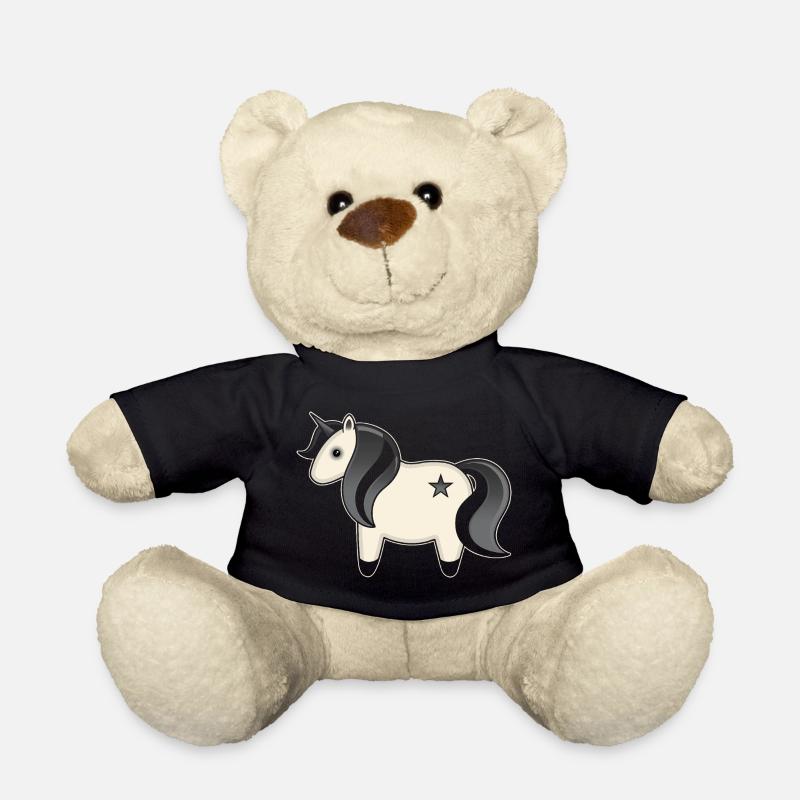 Gothic Kawaii Einhorn - Teddy - Schwarz