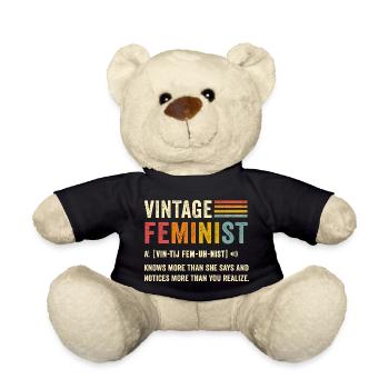 Définition féministe Vintage - Nounours - noir - Devant