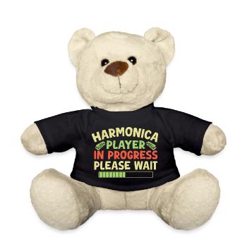 Funny Harmonica Player In Progress Harmonica - Teddy - Schwarz - Vorne