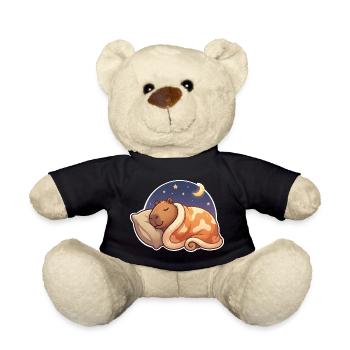 Capybara Sleeping - Teddy Bear - black - Front