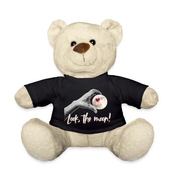 Regarde la lune ! Conception Moonlover - Nounours - noir - Devant