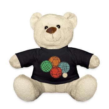 Ensemble graphique Boccia et Pétanque - Nounours - noir - Devant