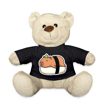 Süßes Capybara Sushi Nigiri - Teddy - Schwarz - Vorne