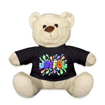 Joyeuse Typo éclaboussée multicolore - Nounours - noir - Devant