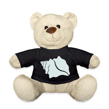 Silhouette en coquillage pastel - Nounours - noir - Devant