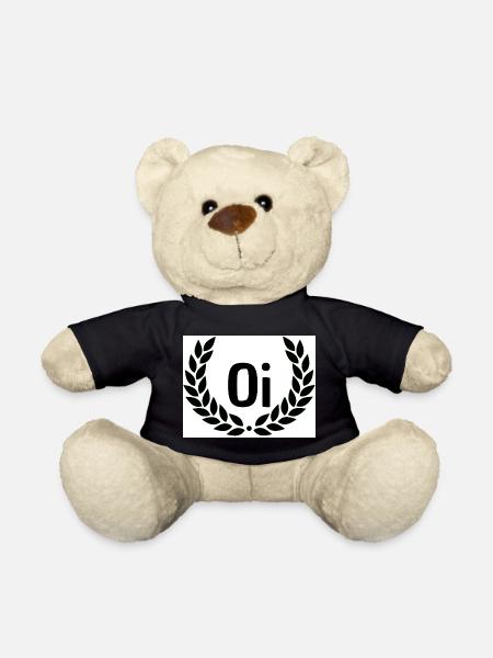 Oi emblem with laurel wreath - Teddy Bear - black