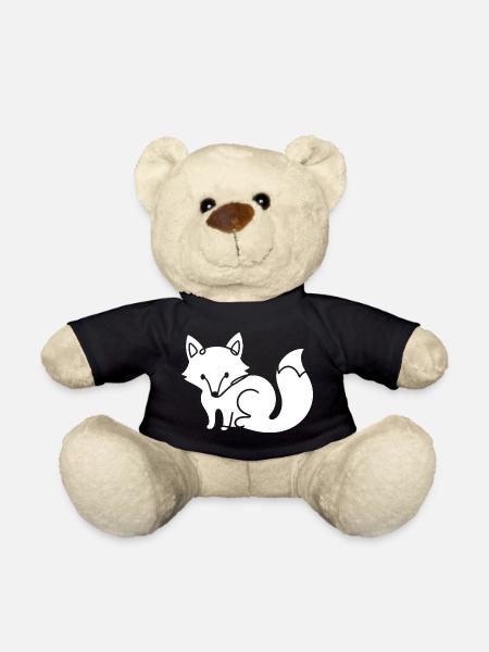 Fuchs Silhouette – Waldtier Minimal Motiv - Teddy - Schwarz