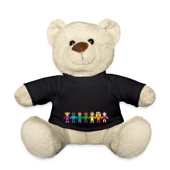 Children's cup RAINBOW Back to School Kindergarten - Teddy Bear - black - Front