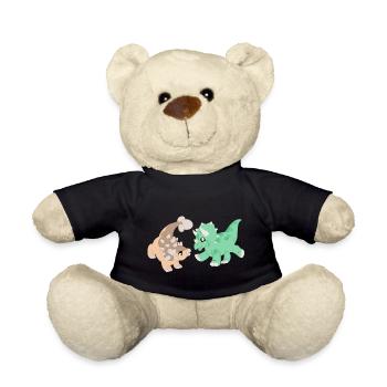 Spielende Dinos - Teddy - Schwarz - Vorne