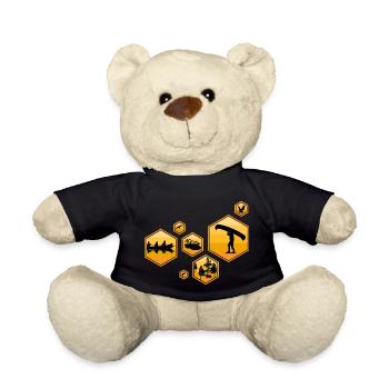 Canoeing canoe rowing sport - Teddy Bear - black - Front
