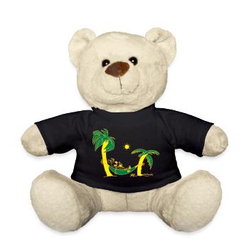 Matrechi chills on the palm tree swing - Teddy Bear - black - Front