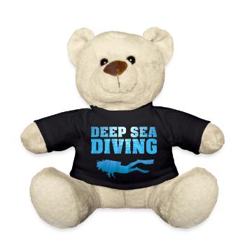Diving Divers Deep Sea Divers - Teddy Bear - black - Front