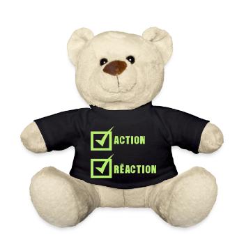 valid reaction action case - Teddy Bear - black - Front
