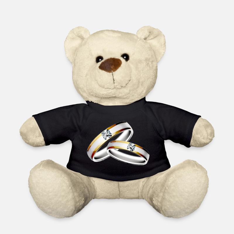 Hochzeit Ehe Junggesellenabend Ringe Verlobung - Teddy - Schwarz