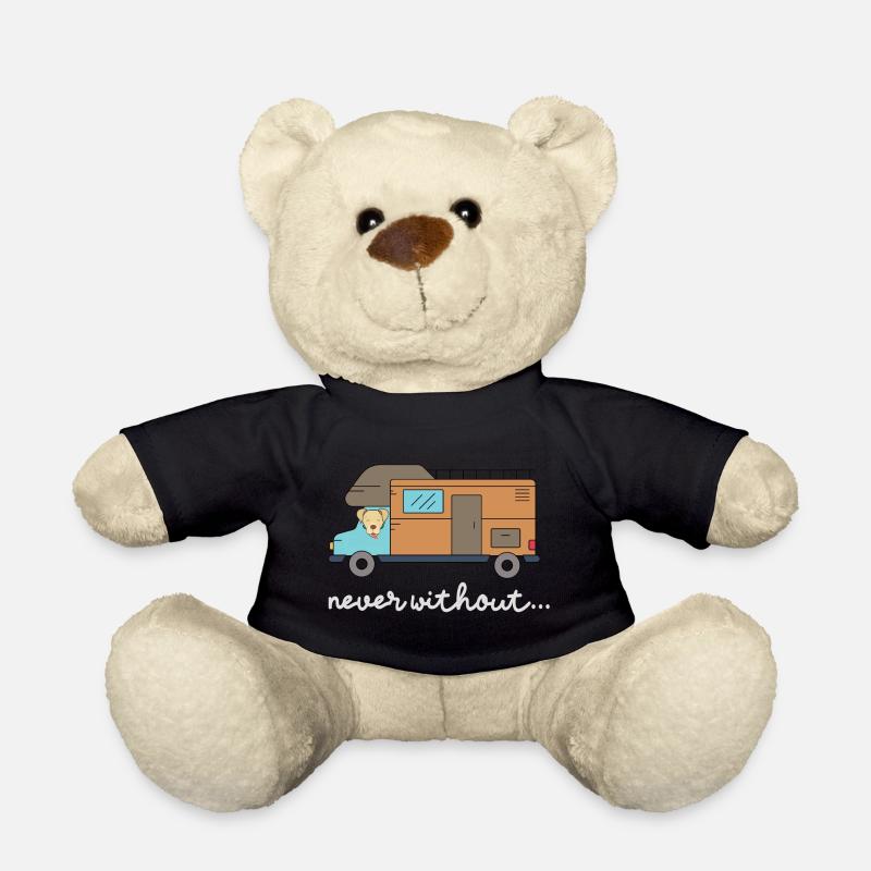 Camper Hund Camping Abenteuer Reisen Wandern - Teddy - Schwarz
