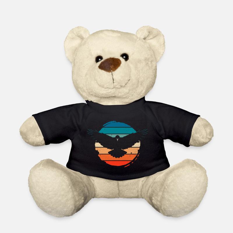 Krähe Rabe Vogel Vintage Retro Design - Teddy - Schwarz