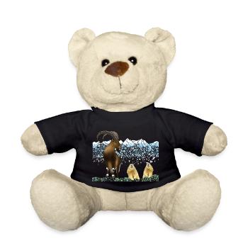 Capricorne, Marmottes, Montagnes - Nounours - noir - Devant