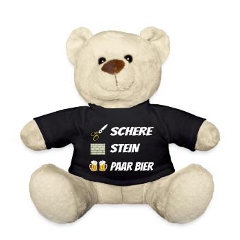 Schere , Stein, Paar Bier - Teddy - Schwarz - Vorne