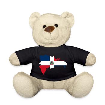 Dominican Republic flag map flag - Teddy Bear - black - Front