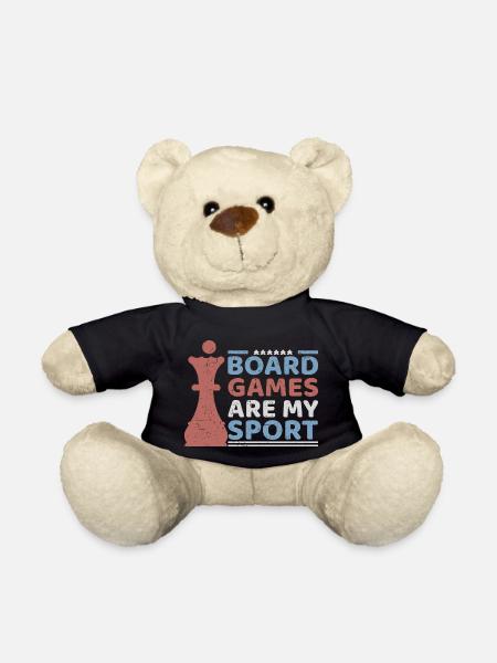 boardgames are my sport - board games are my... - Teddy Bear - black