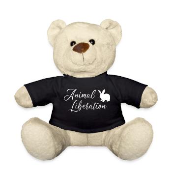 Animal Liberation - Animal Lover Animal Love Vegan - Teddy Bear - black - Front