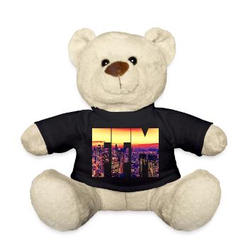 FFM Frankfurt Am Main Skyline Mainhattan - Teddy - Schwarz - Vorne