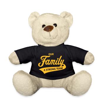 Our Family – A Strong Team (Familie, Starkes Team) - Teddy - Schwarz - Vorne
