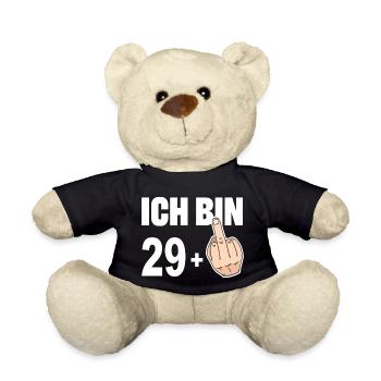 Ich bin 29 + Mittelfinger, keine 30 Jahre alt - Teddy - Schwarz - Vorne