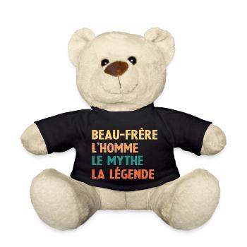 Beau-frère l'homme le mythe la légende cadeau - Nounours - noir - Devant