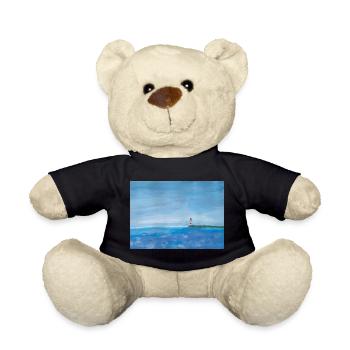 Meer Küste Leuchtturm Malerei - Teddy - Schwarz - Vorne